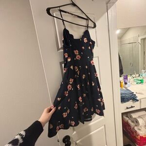 SHEIN Navy Floral Mini Dress
